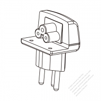 筆記型電腦專用AC轉接頭, 瑞士彎頭轉IEC 320 C5連接器, 3轉3-Pin, 2.5A 250V