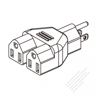 AC轉接頭, NEMA 5-15P轉NEMA 5-15R x 2, 3轉3-Pin