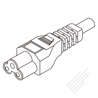 台灣IEC 320 C5 AC電源線連接器 3 芯直式 2.5A 125V