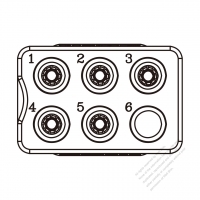 20A/30A, 6-Pin 電池香蕉頭插頭 連接器