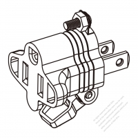 AC轉接頭, 美國NEMA 1-15P 插頭轉NEMA 5-15R連接器, 2轉3-Pin