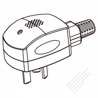 中國智能控制 3-Pin AC插頭, 聲控, 10A, 250V