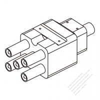 45A, 5-Pin 電池香蕉頭插頭 連接器