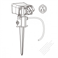 花園園藝電力插座NEMA 5-15R outlet x 4 ( IP44) 3 芯15A 125V