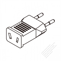 AC轉接頭, 歐洲插頭轉澳洲連接器 2轉2-Pin