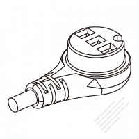 3 Pin 風扇用電源連接器 (彎頭型式)