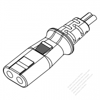 IEC 320 C1 AC電源線連接器 2 芯 10A 125V