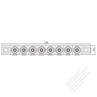 20A/30A, 8-Pin 電池香蕉頭插頭 連接器, 120mm X 12mm