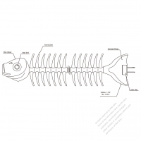 魚骨造型延長線, NEMA 1-15P, 180° 旋轉插頭 13A 125V~
