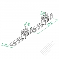 WS-250 直式公端雙鉚口