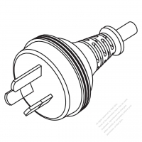 澳洲3-Pin Protector AC插頭, 10A 250V