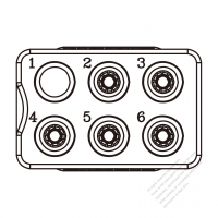 20A/30A, 6-Pin 電池香蕉頭插頭 連接器