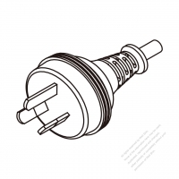 澳洲 3-Pin插頭AC電源線-成型PVC線材1.8M (1800mm)黑色線材切齊  (H05VV-F  3G 0.75mm²  )( #A53EC34-180)