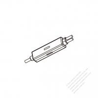 AC電線成型式固定接頭(Strain Relief -SR) 1 出 2, UL 1015 18~20AWG*1C