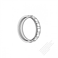 美規工業20/30 Amp 鎖固插頭防水配件Boot, Threaded Ring (Black)