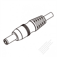 DC 直頭型式  1-Pin 連接器 OD Ø6.5 X ID Ø3.0