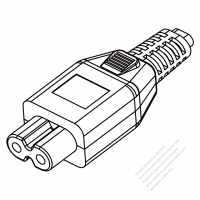 IEC 320 C7 AC電源線連接器 2 芯直式 2.5A 250V