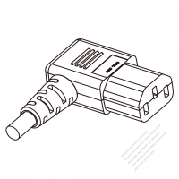 IEC 320 C13 AC電源線連接器 3 芯 彎式  7A/10A/13A/15A, /125,250V
