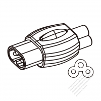 筆記型電腦AC轉接頭, 轉IEC 320 C5 連接器, 2轉3-Pin, 2.5A