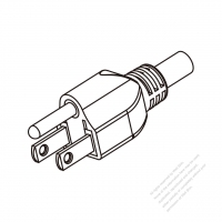 日本3-Pin插頭AC電源線-成型PVC線材1.8M (1800mm)黑色線材切齊  (VCTF   3X0.75MM  Round )( #J60EC55-180)