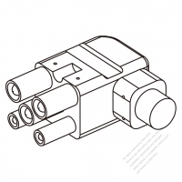 50A, 5-Pin 電池香蕉頭插頭 連接器 (彎頭型式)