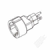 AC轉接頭, 美國NEMA 5-15P 轉德國 3轉3-Pin,