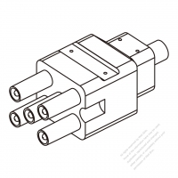 45A, 5-Pin 電池香蕉頭插頭 連接器