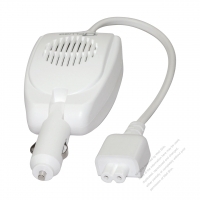 DC車充CLA 轉AC 旋轉式  IEC320 C7 連接器(含30cm線材) 適用Apple NB/ Laptop (80 Watts )