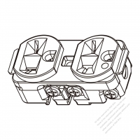 美國/加拿大NEMA 6-15R/20R 醫療插座, 2 P 3芯接地 20A 250V