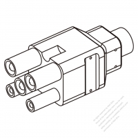 50A, 5-Pin 電池香蕉頭插頭 連接器