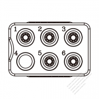 20A/30A, 6-Pin 電池香蕉頭插頭 連接器