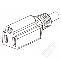 日本AC電源線連接器3 芯 10A-15A 125V