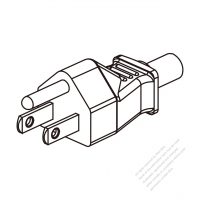 台灣3-Pin插頭AC電源線-成型PVC線材1.8M (1800mm)黑色線材剝外層絕緣 20mm/半剝內層絕緣 13mm   (VCTF   3X1.25MM  Round )( #T75AA56-180)