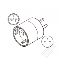 以色列AC轉接頭 3-Pin 插頭轉轉多國插座