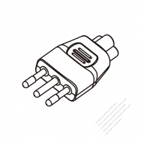 筆記型電腦專用AC轉接頭, 義大利插頭轉IEC 320 C5連接器, 3轉3-Pin, 2.5A 250V