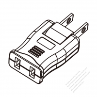 AC轉接頭, 美國NEMA 1-15P 插頭轉NEMA 1-15R連接器, 180∘旋轉pin, 2轉2-Pin