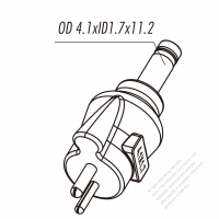 DC 轉接頭 OD 4.1 X ID1.7 X 11.2, 2 Pin