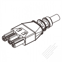 燈光照明用, AC電源線連接器母座  2 芯直式16A 250V