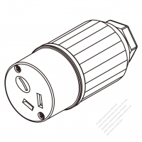 澳洲AC電源連接器3芯直式, 15A 250V