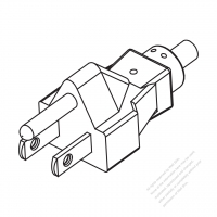 美國/加拿大NEMA 5-15P 直式 AC插頭2 P/ 3 芯接地 15A 125V