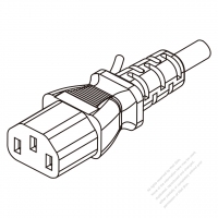 歐洲IEC 320 C13 AC電源線連接器 3 芯直式 10A 250V
