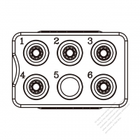 20A/30A, 6-Pin 電池香蕉頭插頭 連接器