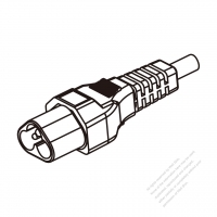 美國/加拿大3-Pin IEC 320 Sheet A 插頭AC電源線-成型PVC線材1.8M (1800mm)黑色線材切齊  (SVT 18/3C/60C  )( #V81EC07-180)