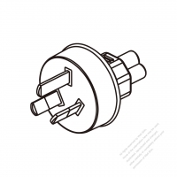 筆記型電腦專用AC轉接頭, 澳洲 插頭轉IEC 320 C5連接器, 3轉3-Pin, 2.5A 250V