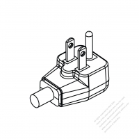 台灣/日本3-Pin 彎式 AC插頭((O 型接地Pin)) 7A/11A/15A 125V