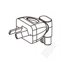 筆記型電腦專用AC轉接頭, 澳洲 彎頭轉IEC 320 C7連接器, 2轉2-Pin, 2.5A 250V