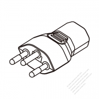 AC轉接頭, 瑞士轉IEC 320 C13 連接器, 3轉3-Pin, 10A 250V