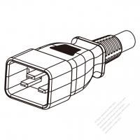 IEC 320 Sheet I AC電源線插頭連接器 3 芯直式