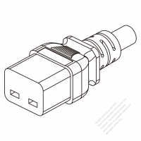 歐洲IEC 320 C23 AC電源線連接器 3 芯直式16A 250V