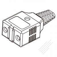 台灣AC電源線連接器2 芯 Electric Cooker Connector 7A 125V